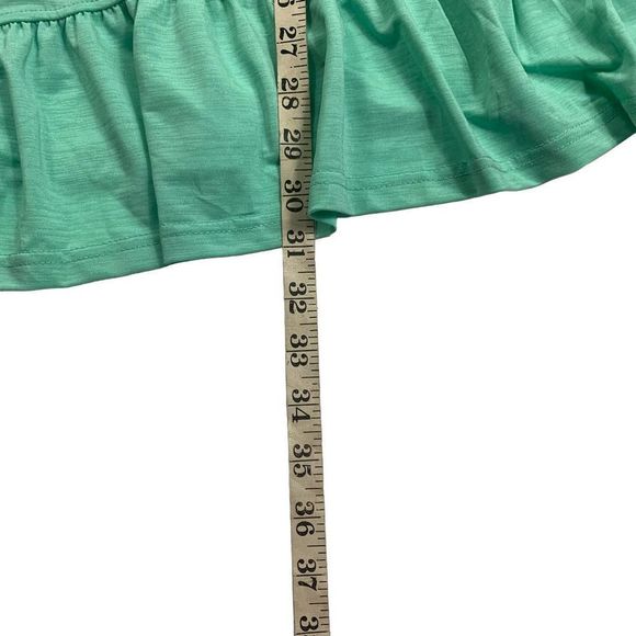 Win Win Women’s Sz XL crochet neckline tunic 3/4 bell sleeve Stretchy top - Picture 9 of 9